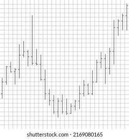 Intercambio de gráfico de barras y línea de diagrama, tendencia hacia arriba y hacia abajo, toro y oso. Ilustración vectorial. Infografía de datos, estrategia monetaria global, proyecto de gestión de empresas, plan de estadísticas