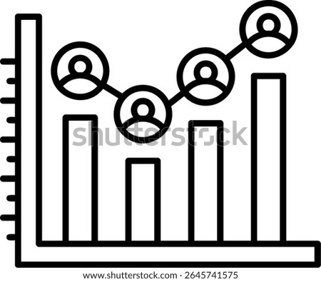 Bar Chart Filled Style Icon Design