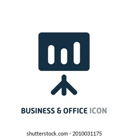 Bar Chart Flat Icon, Business and Office Icon, For Web, App, And Presentation. Eps 10