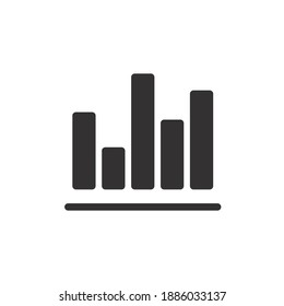 Bar chart glyph icon for web template and app. Vector illustration. design on white background. EPS 10