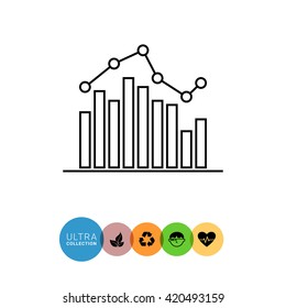 Bar chart with graph