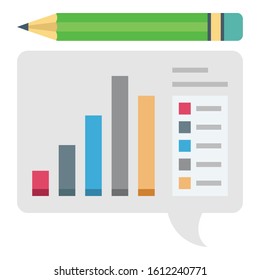 
 Bar chart, bar graph Color Isolated Vector icon which can be easily modified
