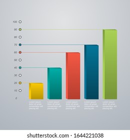 Bar Chart Graph Diagram Financial Analytic Statistical Business Infographic Illustration