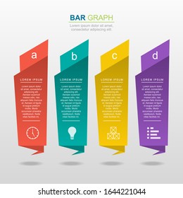Gráfico de gráfico de barras Diagrama gráfico Análisis financiero Ilustración informativa de negocio estadístico