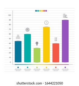 Bar Chart Graph Diagram Financial Analytic Statistical Business Infographic Illustration