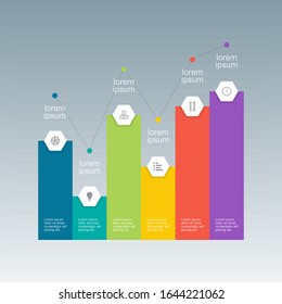 Bar Chart Graph Diagram Financial Analytic Statistical Business Infographic Illustration