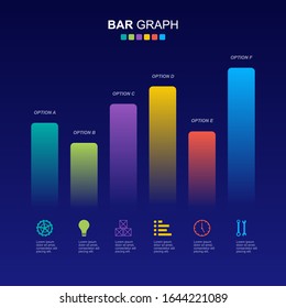 Bar Chart Graph Diagram Financial Analytic Statistical Business Infographic Illustration