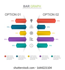 Bar Chart Graph Diagram Financial Analytic Statistical Business Infographic Illustration