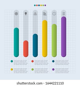 Bar Chart Graph Diagram Financial Analytic Statistical Business Infographic Illustration