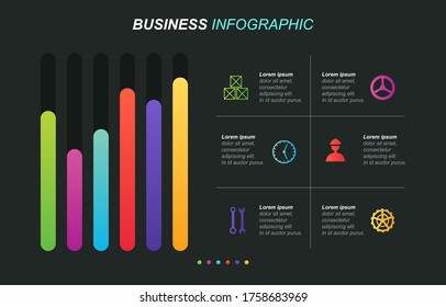 Bar Chart Graph Diagram Financial Analytics Statistical Factory Industrial Business Infographic