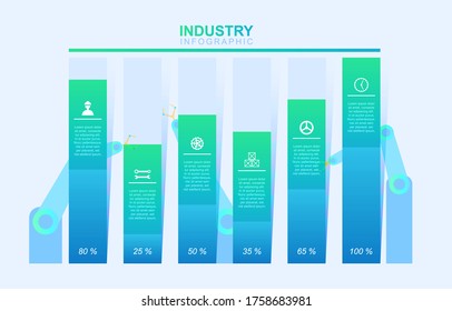 Bar Chart Graph Diagram Financial Analytics Statistical Factory Industrial Business Infographic