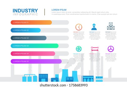 Bar Chart Graph Diagram Financial Analytics Statistical Factory Industrial Business Infographic