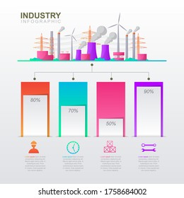 Bar Chart Graph Diagram Financial Analytics Statistical Factory Industrial Business Infographic