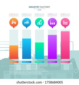 Bar Chart Graph Diagram Financial Analytics Statistical Factory Industrial Business Infographic