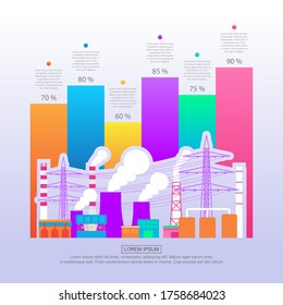 Bar Chart Graph Diagram Financial Analytics Statistical Factory Industrial Business Infographic