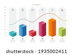 Bar Chart Graph Diagram Statistical Business Infographic Element Template 