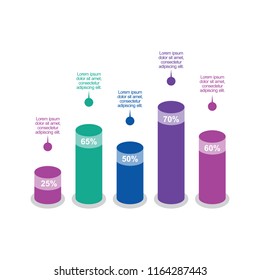 Bar Chart Graph Diagram Statistical Business Infographic Illustration