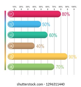 Bar Chart Graph Diagram Statistical Horizontal Infographic Illustration