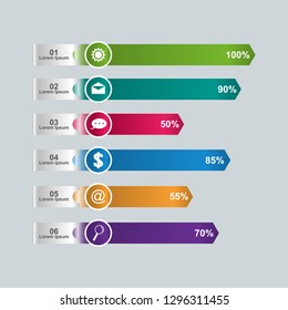 Bar Chart Graph Diagram Statistical Horizontal Infographic Illustration