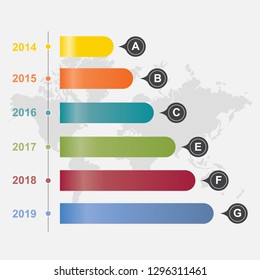 Bar Chart Graph Diagram Statistical Horizontal Infographic Illustration
