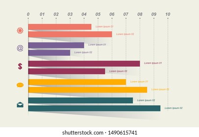 Bar Chart Graph Diagram Statistical Business Infographic Illustration