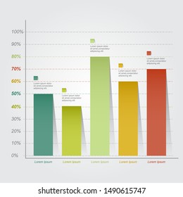 Bar Chart Graph Diagram Statistical Business Infographic Illustration