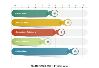 Bar Chart Graph Diagram Statistical Business Infographic Illustration