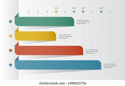 Bar Chart Graph Diagram Statistical Business Infographic Illustration