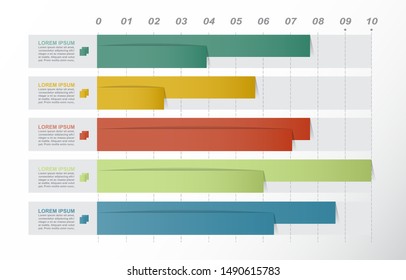 Bar Chart Graph Diagram Statistical Business Infographic Illustration