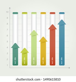Bar Chart Graph Diagram Statistical Business Infographic Illustration