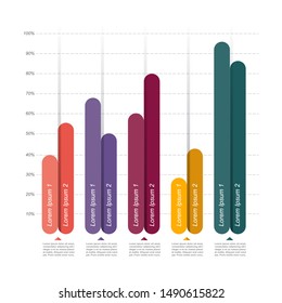 Bar Chart Graph Diagram Statistical Business Infographic Illustration