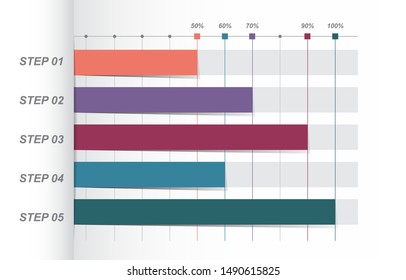 Bar Chart Graph Diagram Statistical Business Infographic Illustration
