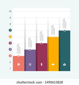 Bar Chart Graph Diagram Statistical Business Infographic Illustration