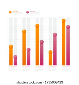 Bar Chart Graph Diagram Statistical Business Infographic Element Template 
