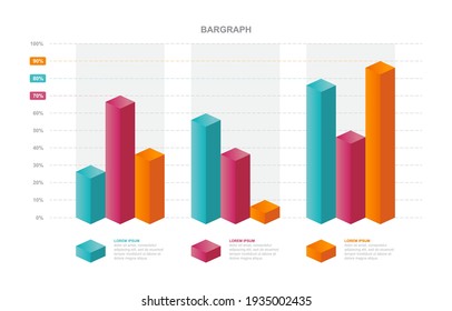 Diagramm mit Balkendiagrammen Statistisches Infografik-Element des Unternehmens 