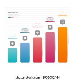 Bar Chart Graph Diagram Statistical Business Infographic Element Template 