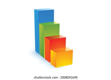 Bar Chart Graph Diagram Statistical Business 3D.
