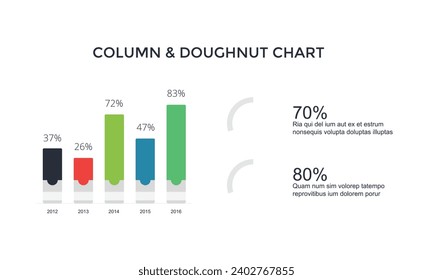 Bar Chart Graph Diagram Statistical Business Infographic Element Template