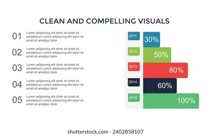 Bar Chart Graph Diagram Statistical Business Infographic Element Template