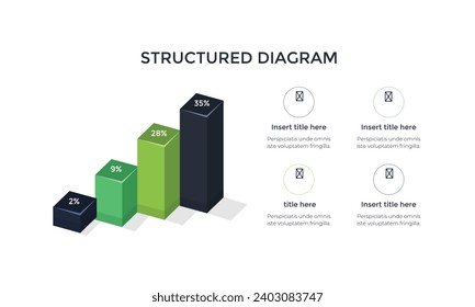 Bar Chart Graph Diagram Statistical Business Infographic Element Template