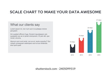 Bar Chart Graph Diagram Statistical Business Infographic Element Template