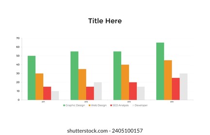 Bar Chart Graph Diagram Statistical Business Infographic Element Template