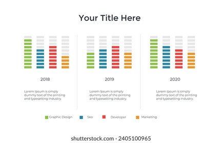 Bar Chart Graph Diagram Statistical Business Infographic Element Template