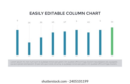 Bar Chart Graph Diagram Statistical Business Infographic Element Template