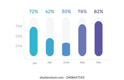 Bar Chart Graph Diagram Statistical Business Infographic Element Template