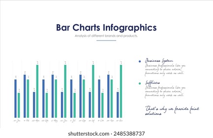 Bar Chart Graph Diagram Statistical Business Infographic Element Set