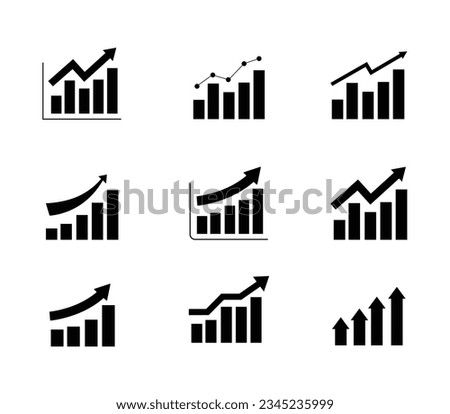 Bar Chart Graph Diagram Statistical Business Infographic Element Template. Simple set of related diagrams and graphs vector icons for your design.