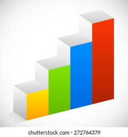 Bar chart, bar graph element. Eps 10 vector illustration