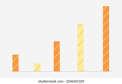 Bar Chart Graph Icon, Simple diagram sign. flat style. Vector Illustration isolated on white background. Business analysis.