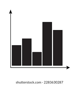 bar chart, bar graph a mathematical picture in which different amounts are represented by thin vertical or horizontal rectangles that have the same width but different heights or lengths, symbol logo